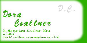 dora csallner business card